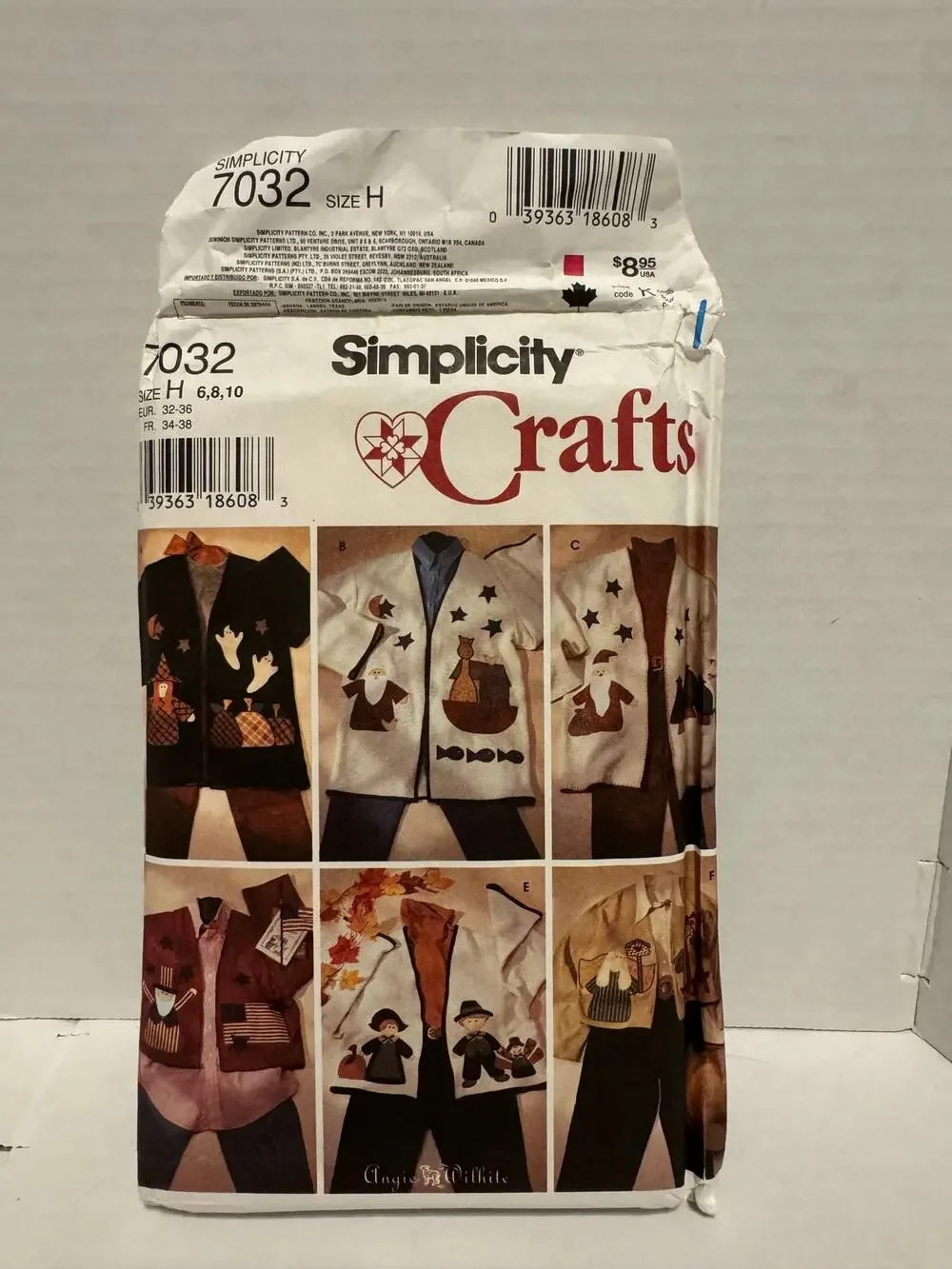 Vintage Simplicity 7032 Misses Applique Jacket Pattern sizes 6 8 10 Uncut